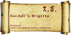 Koczkás Brigitta névjegykártya